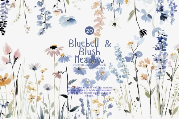 Download Bluebell Wildflower Watercolor Clipart - Clip Collection