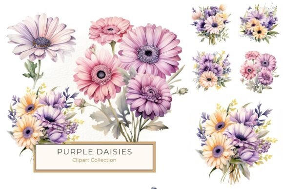 Download Purple Gerbera Daisy Bouquet Clipart - Clip Collection
