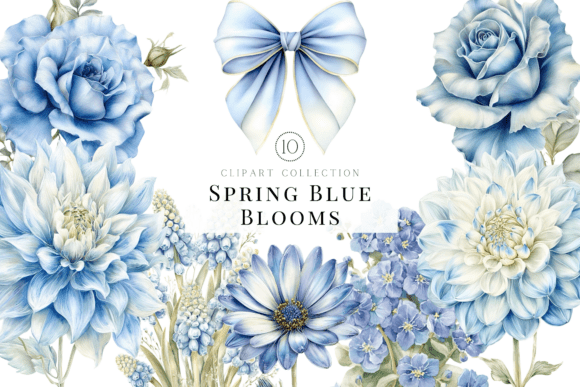 Download Spring Blue Blooms Clipart Collection - Clip Collection