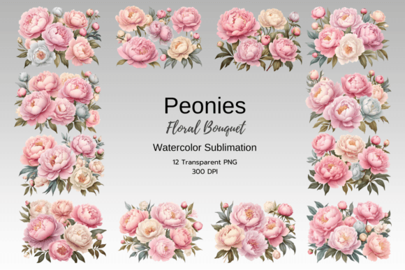 Download Peony Clipart Watercolor Sublimation - Clip Collection