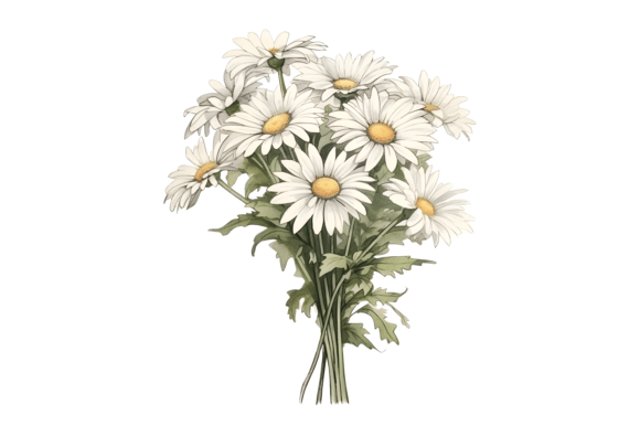 Download Watercolor Daisy Bouquet Clipart - Clip Collection