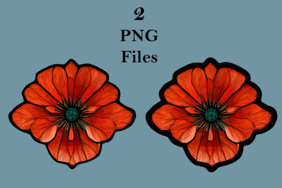 Download Stained Glass Red Poppy Flower Clip Art - Clip Collection