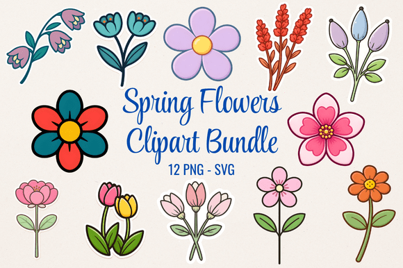 Download Spring Flowers Clipart Bundle PNG | SVG - Clip Collection