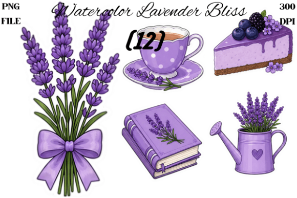 Download Watercolor Lavender Bliss Clipart PNG - Clip Collection
