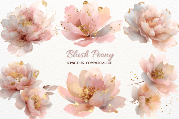 Download Blush Peony Clipart Spring Flowers PNG - Clip Collection