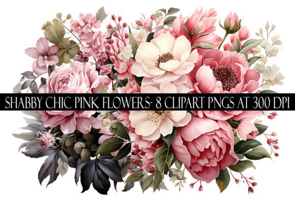 Download Shabby Chic Pink Flower Clipart - Clip Collection