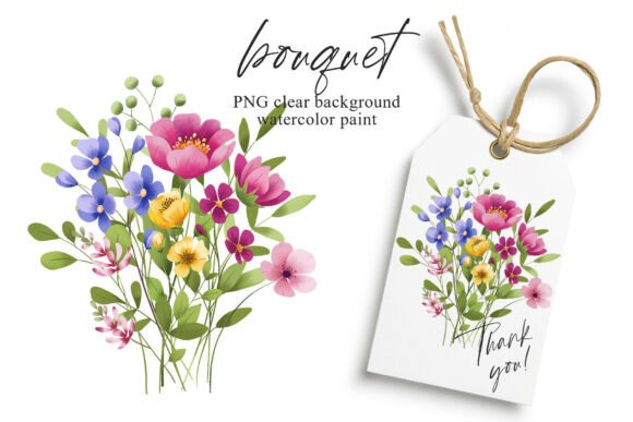 Download Digital Flowers Clipart Bouquet, PNG. - Clip Collection