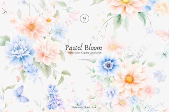 Download Pastel Florals Watercolor Clipart - Clip Collection