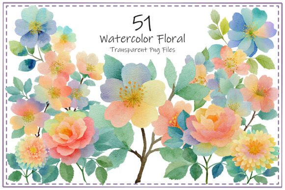 Download Watercolor Floral Clipart Bundle - Clip Collection