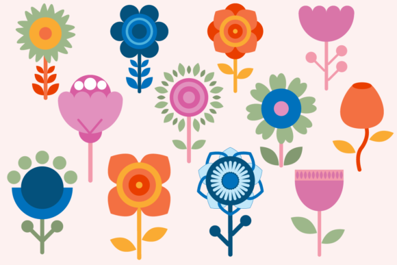 Download Set of 12 Garden Flowers Clipart - Clip Collection