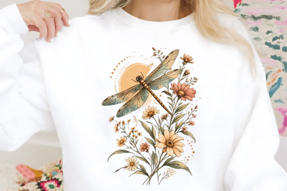 Download Boho Floral Dragonfly PNG Nature Clipart - Clip Collection