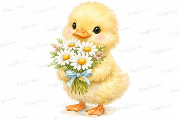 Download Duckling Daisy Bouquet PNG Clipart - Clip Collection