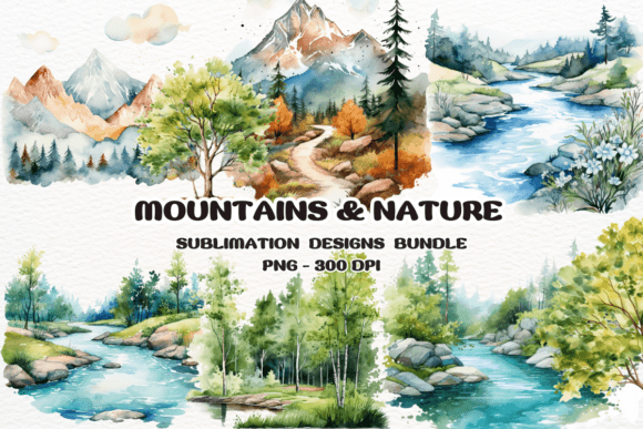 Download Watercolor Mountains Nature Clipart - Clip Collection