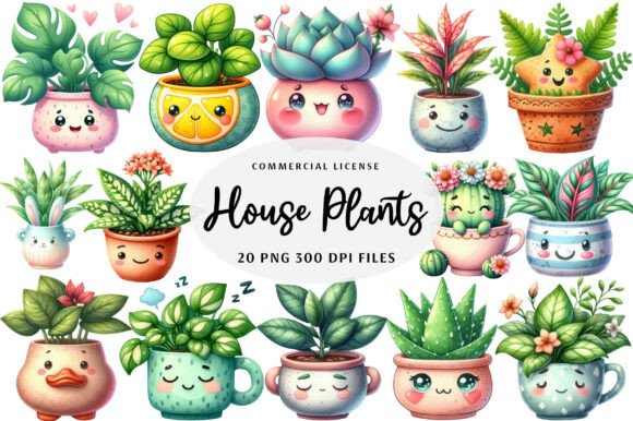 Download Kawaii House Plants Clipart - Clip Collection