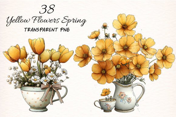 Download Yellow Flowers Spring Clipart - Clip Collection