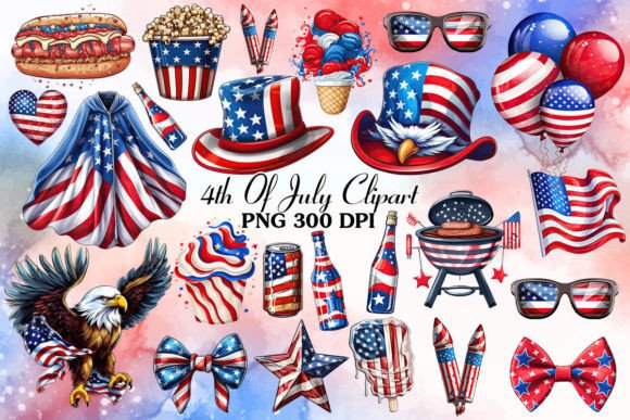 Download 4th of July Sublimation Clipart Bundle - Clip Collection