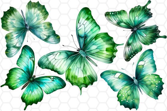 Download Green Watercolor Butterfly Clipart PNG - Clip Collection