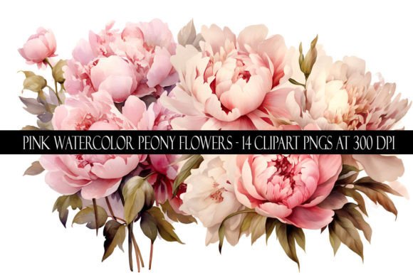 Download Pink Watercolor Peony Clipart - Clip Collection