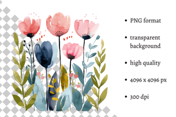 Download Watercolor Spring Flowers PNG Clipart - Clip Collection