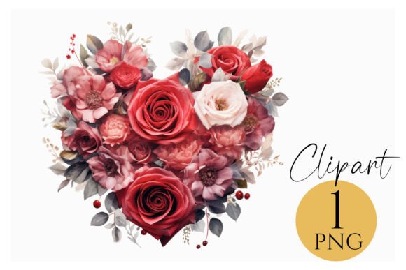 Download Romantic Floral Heart PNG Clipart - Premium Resources