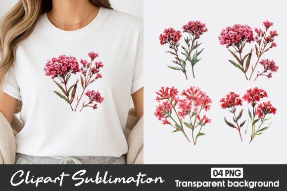 Download Red Floral Watercolor Clipart PNG - Clip Collection