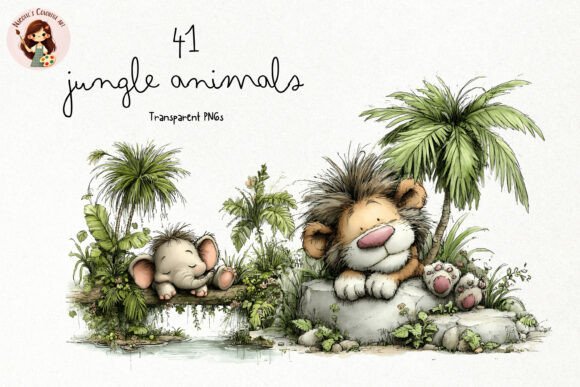 Download Cute Jungle Animals PNG Clipart - Clip Collection