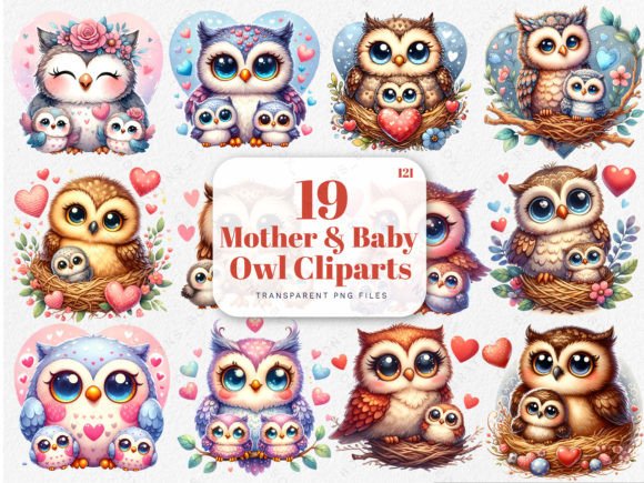 Download Happy Mother's Day PNG Owl and Baby Art - Happy mother's day png Collection