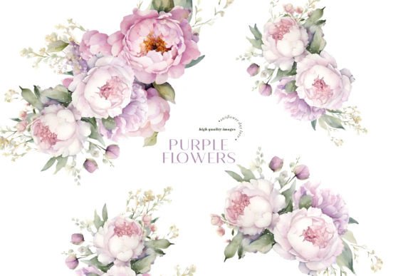 Download Purple Peony Flowers Clipart - Clip Collection