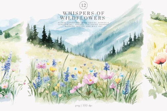 Download Landscape Clipart Watercolor Meadow - Clip Collection